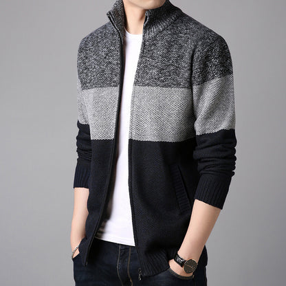 Cesare Versatile Zipper Cardigan Sweater