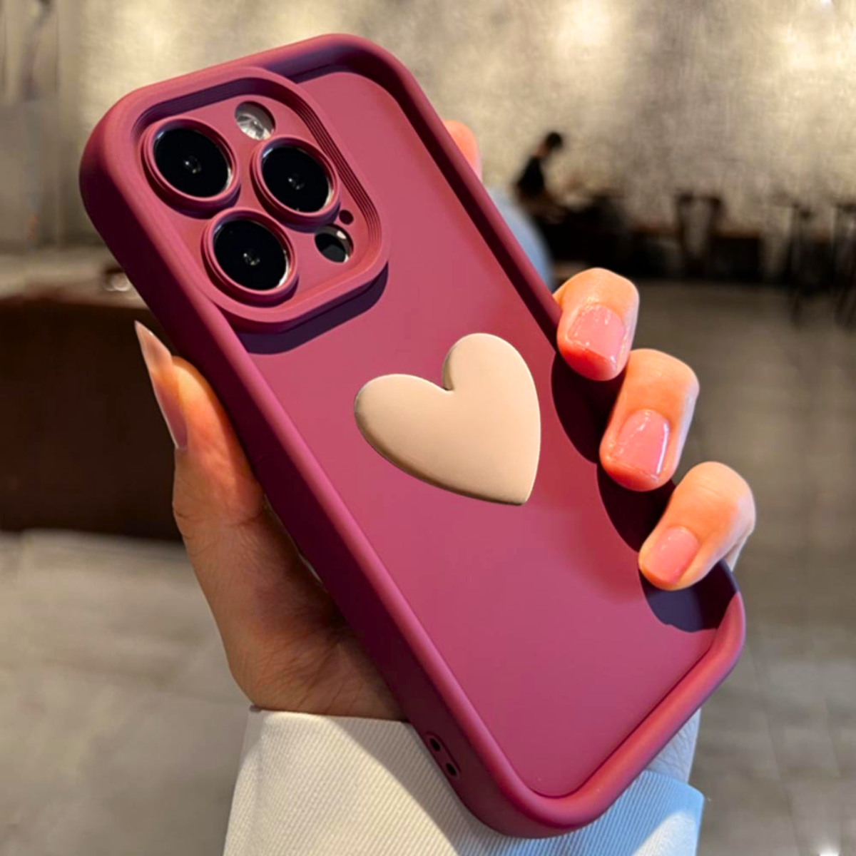 MAIA - AESTHETIC 3D HEART PHONE CASE