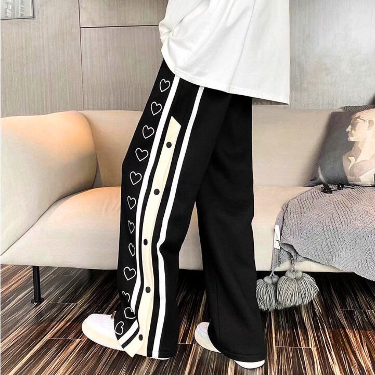 Ayle Striped Loose Sweatpants