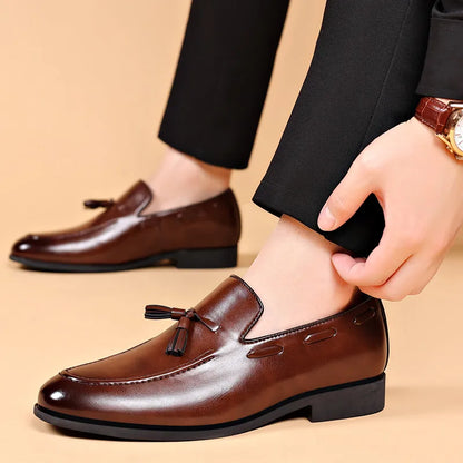 Diano Genuine Leather Tassel Loafers